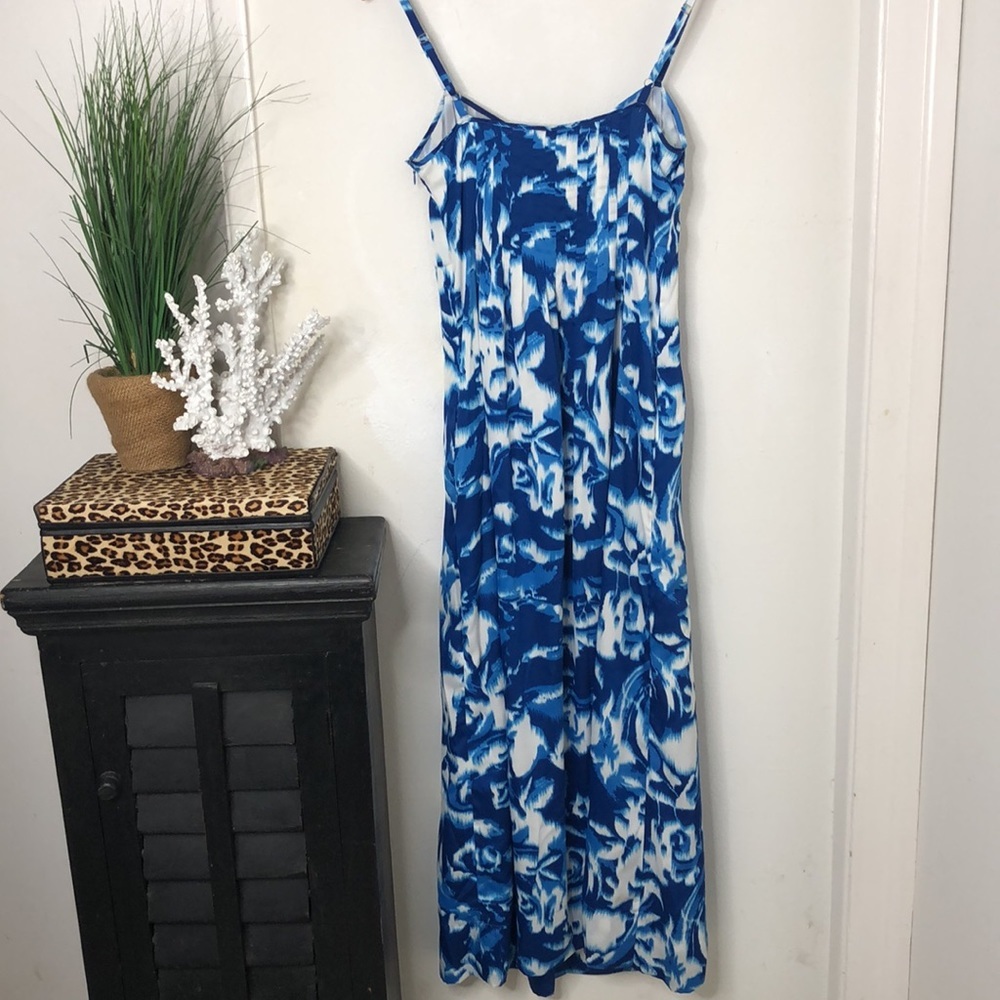 INC Rhinestone Embellished Satin‎ IKAT Spaghetti Strap Maxi Sundress Dress 2 NWT